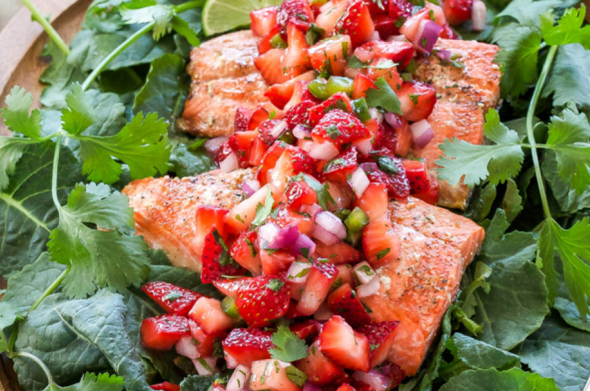Salmon with Strawberry Salsa Recipe, West Seattle Thriftway